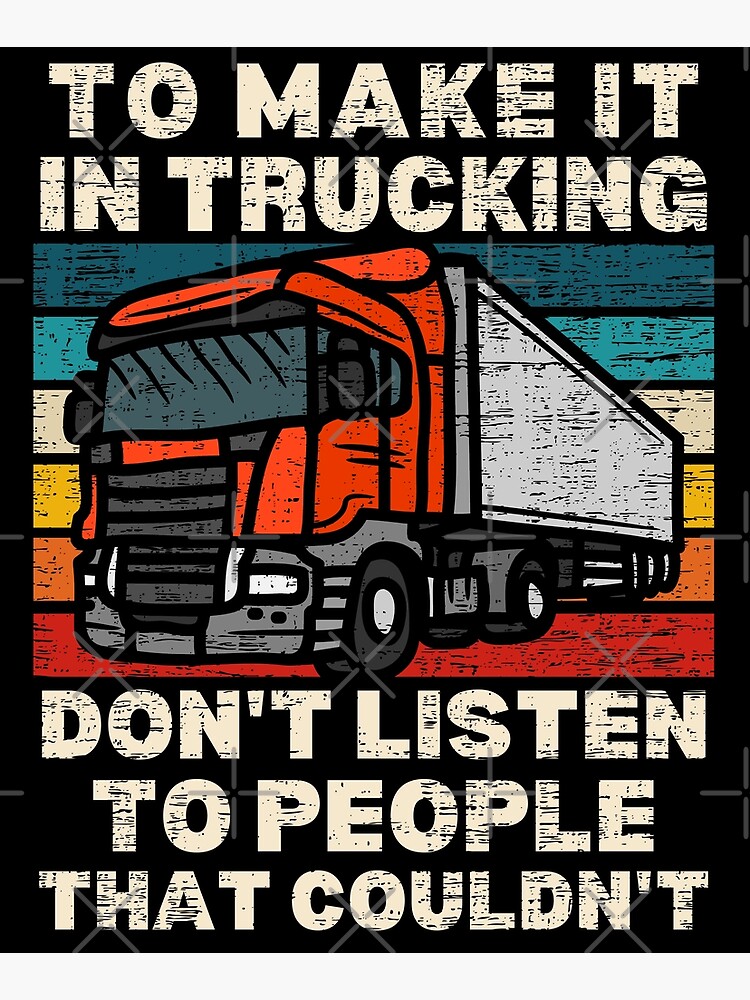 Trucking Legend Since 1971 Birthday Gifts For Truck Drivers Art Print by  Above the Village Design