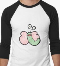 funny cartoon butterfly Men's Baseball ¾ T-Shirt