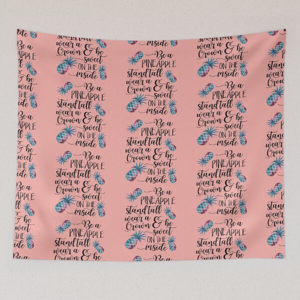 Item preview, Be a pineapple Coral pink Inspirational quote designed and sold by Martina Mladenova.