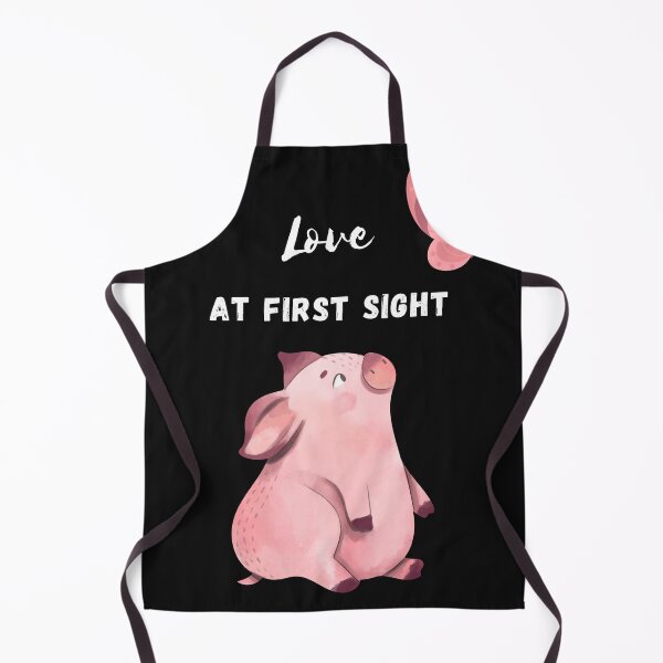 Item preview, Love At First Sight - Funny Pig Loves Butterfly Design designed and sold by lordyswiss.