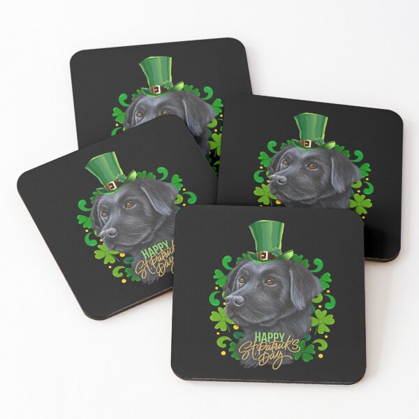 Item preview, St Patrick's Day Irish Saint Patrick Shamrock Black Labrador designed and sold by Barnissim.