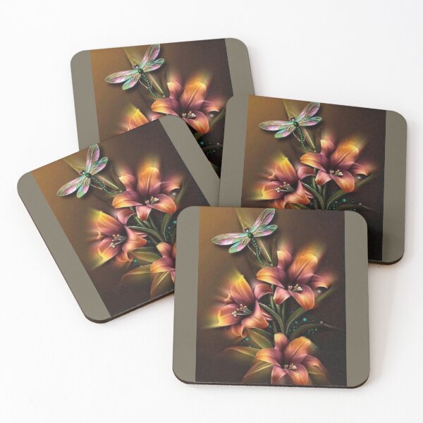 Item preview, Best Dragonfly - Butterfly Flower Art   designed and sold by MagicNatureds.