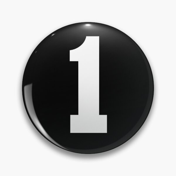 Number 1, Black one, Sports number 1 Sticker for Sale by TheCultStuff