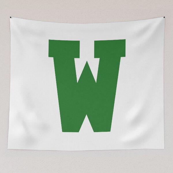 Item preview, Alphabet, Green W, Sports letter W designed and sold by TheCultStuff.