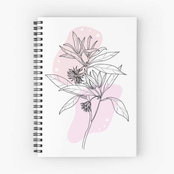 Aperçu de l'œuvre Dessin au trait fleur avec des formes abstraites créée et vendue par DelylahCreates.