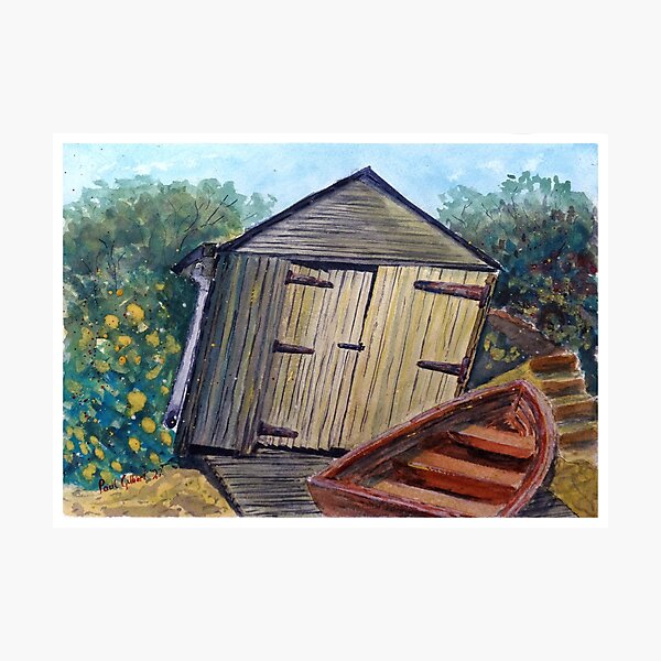 Item preview, Boat House Tasmania - Watercolour designed and sold by Paul Gilbert.