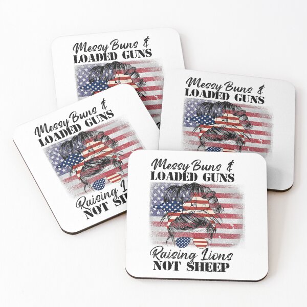 Item preview, Messy Buns And Loaded Guns Raising Wolves Not Sheep designed and sold by davetmccall.