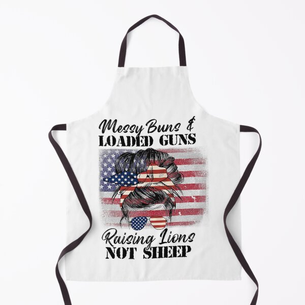 Item preview, Messy Buns And Loaded Guns Raising Wolves Not Sheep designed and sold by davetmccall.
