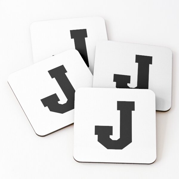 Item preview, Alphabet, Black J, Sports letter J designed and sold by TheCultStuff.