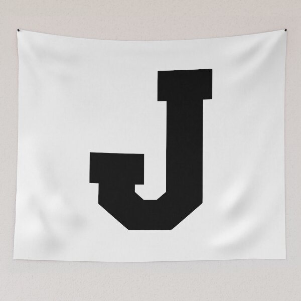 Item preview, Alphabet, Black J, Sports letter J designed and sold by TheCultStuff.