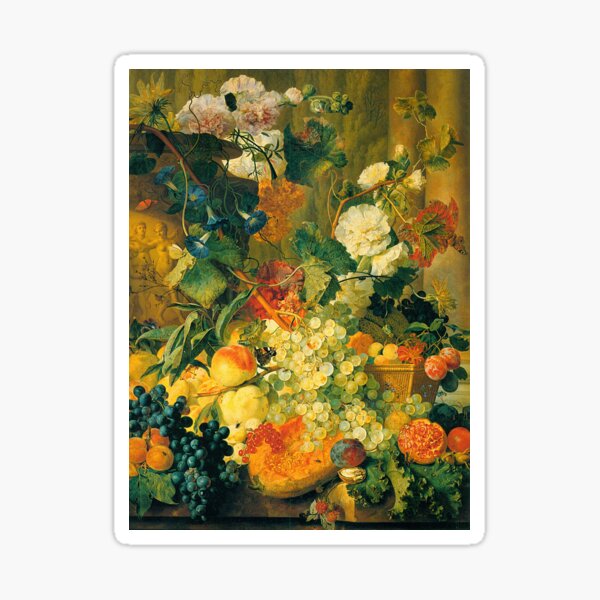 Item preview, Jan Van Huysum Still life hollyhocks designed and sold by Chaap.