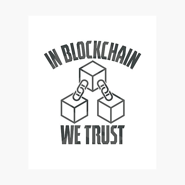 Artikel-Vorschau von Auf Blockchain vertrauen wir | Lustiger Blockchain-Entwickler, designt und verkauft von DrawingBoard.