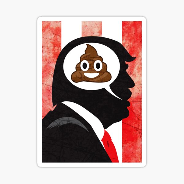 Trump talking poop Sticker