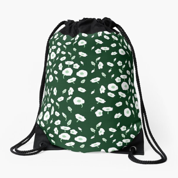 Aperçu de l'œuvre Motif français floral blanc vert bouteille créée et vendue par Mehwish.