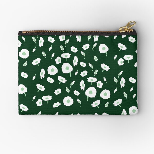 Aperçu de l'œuvre Motif français floral blanc vert bouteille créée et vendue par Mehwish.