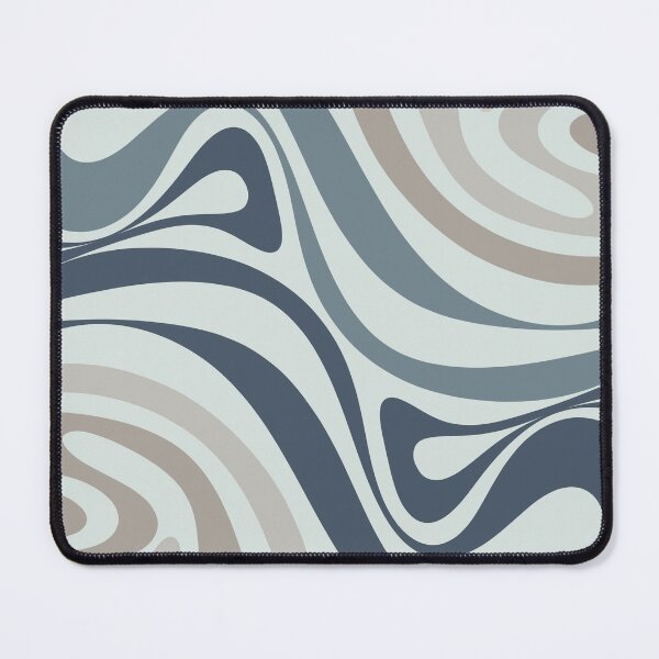 Item preview, New Groove Retro Swirl Abstract Pattern in Neutral Ice Blue Grey designed and sold by kierkegaard.