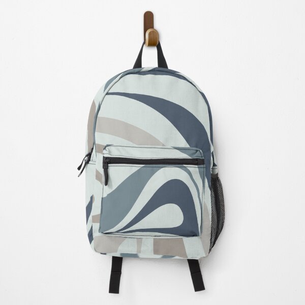 Item preview, New Groove Retro Swirl Abstract Pattern in Neutral Ice Blue Grey designed and sold by kierkegaard.