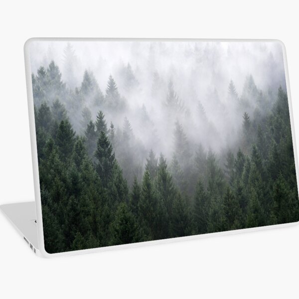 Item preview, Home Is A Feeling //  Misty Retro Fall Wilderness Fairytale Evergreen Forest With Trees Covered In Magic Fog Season designed and sold by Tordis Kayma.