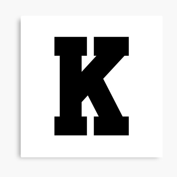 Item preview, Alphabet, Black K, Sports letter K designed and sold by TheCultStuff.