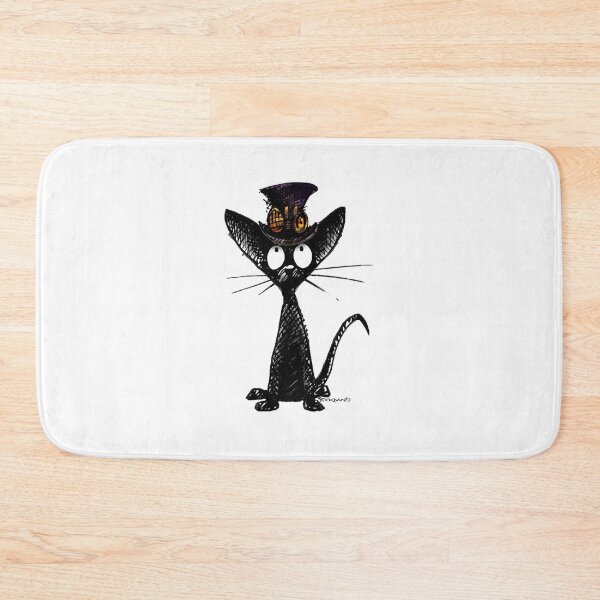 Item preview, Funny Black Oriental Cat in a Steampunk Hat and Brass Goggles  designed and sold by huuthong199.