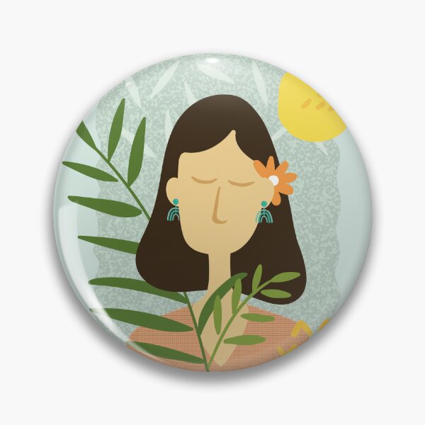 Item preview, Boho Girl (Green Background) designed and sold by RanRanDesigns.