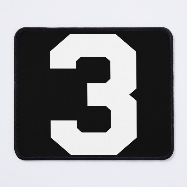 Item preview, Number 3, White three, Sports number 3 designed and sold by TheCultStuff.