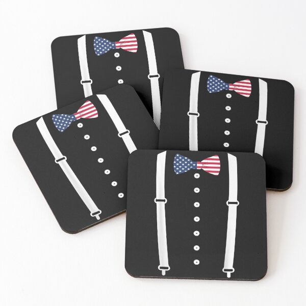 Item preview, Cummerbund Suspenders USA Flag Tuxedo Costume designed and sold by HainoiGangbai.