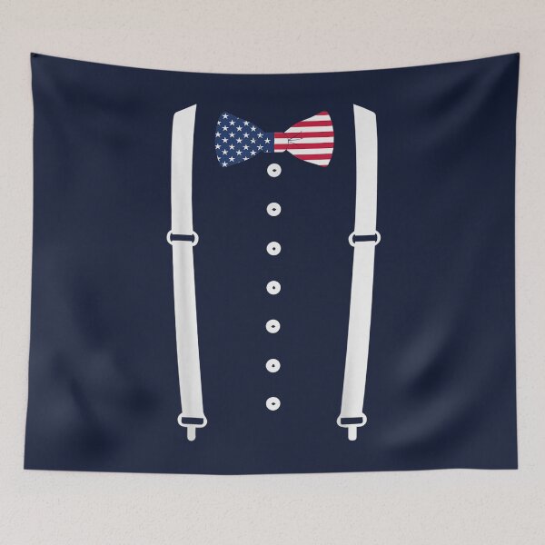 Item preview, Cummerbund Suspenders USA Flag Tuxedo Costume designed and sold by HainoiGangbai.