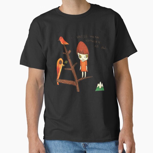 Item preview, Mens My Favorite Pop Art Words Mean Nothing Tshirt Yoshitomo Nara Poster designed and sold by Cassandra2016.