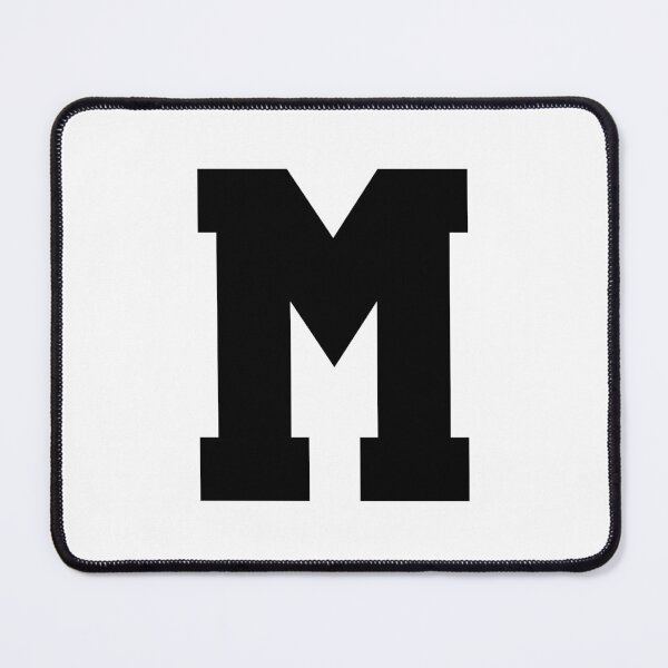 Item preview, Alphabet, Black M, Sports letter M designed and sold by TheCultStuff.