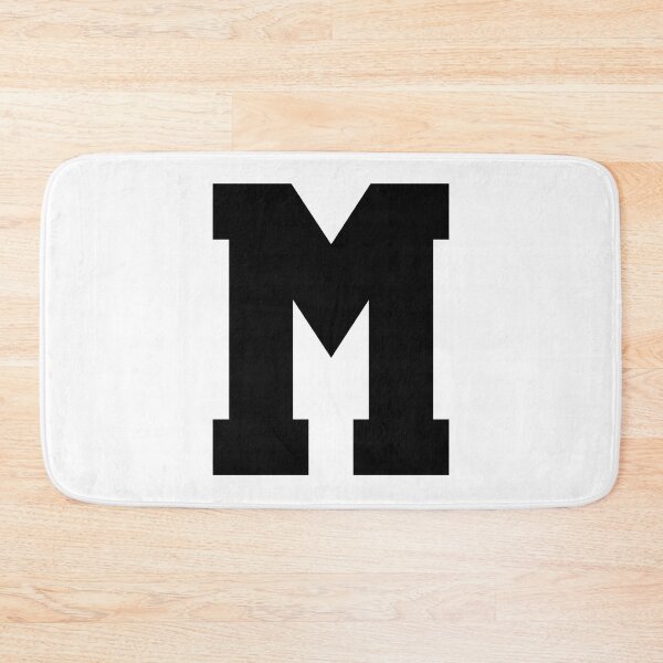 Item preview, Alphabet, Black M, Sports letter M designed and sold by TheCultStuff.