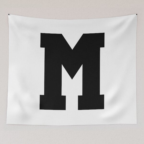 Item preview, Alphabet, Black M, Sports letter M designed and sold by TheCultStuff.