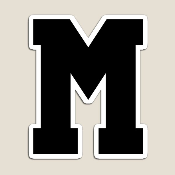 Baseball Letter M - Sports Monogram Alphabet | Magnet