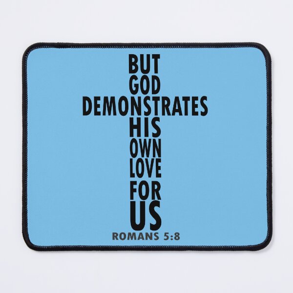 Item preview, Bible verse about God's love - shape of a cross designed and sold by GraphicDream.