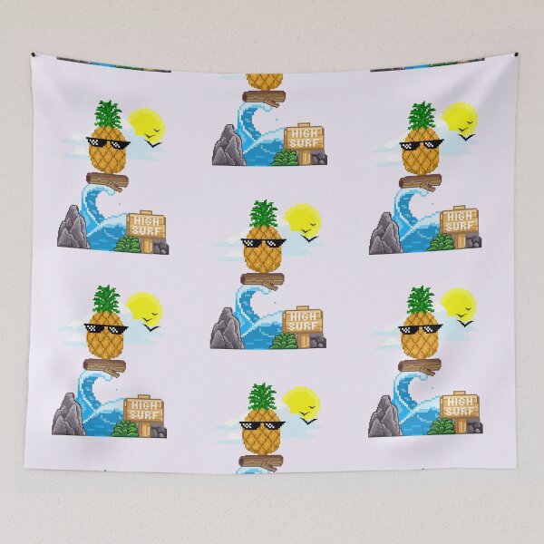 Item preview, Pineapple At Sea High Surf designed and sold by GleamingGiant.