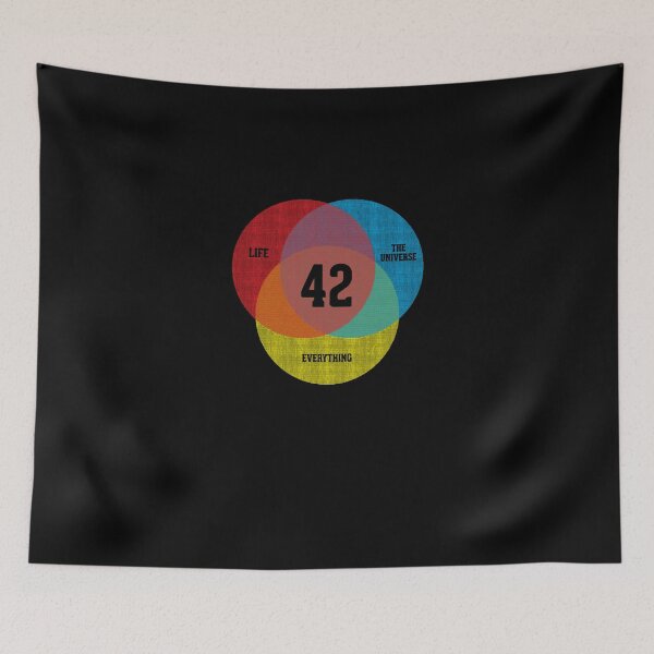 Item preview, Venn Diagram Life, the Universe & Everything designed and sold by HeydyMonroso.