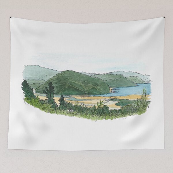 Item preview, Awaroa Bay - Abel Tasman Watercolour designed and sold by Tom Napper Design.