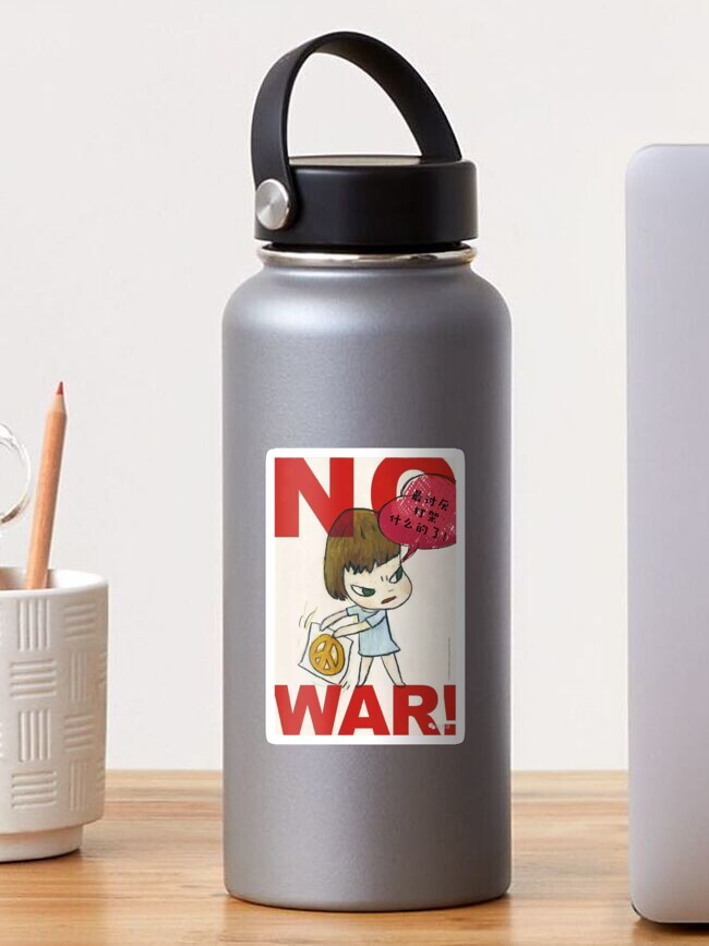 Thumbnail 1 of 3, Sticker, Retro Vintage Yoshitomo Nara No War designed and sold by Cassandra2016.