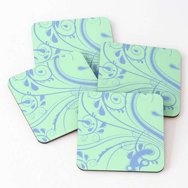 Item preview, Light green and blue pattern designed and sold by moxdesign.
