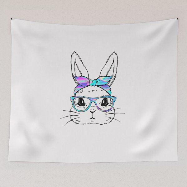 Item preview, Cute Bunny Face Shirt Leopard Print Glasses EASTER Women Boy designed and sold by Humber19912.