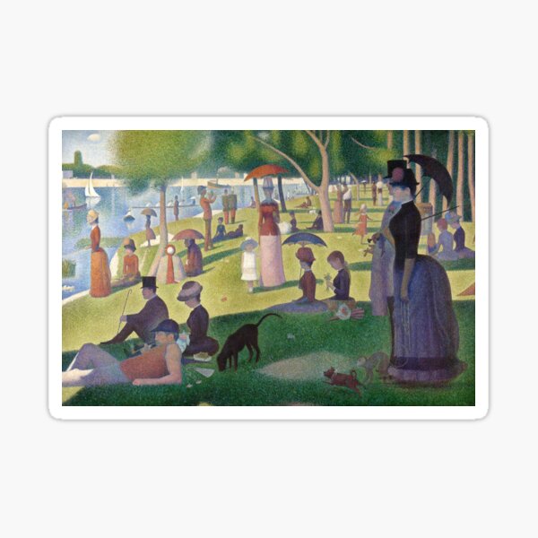 a sunday afternoon on the island of la grande jatte Sticker