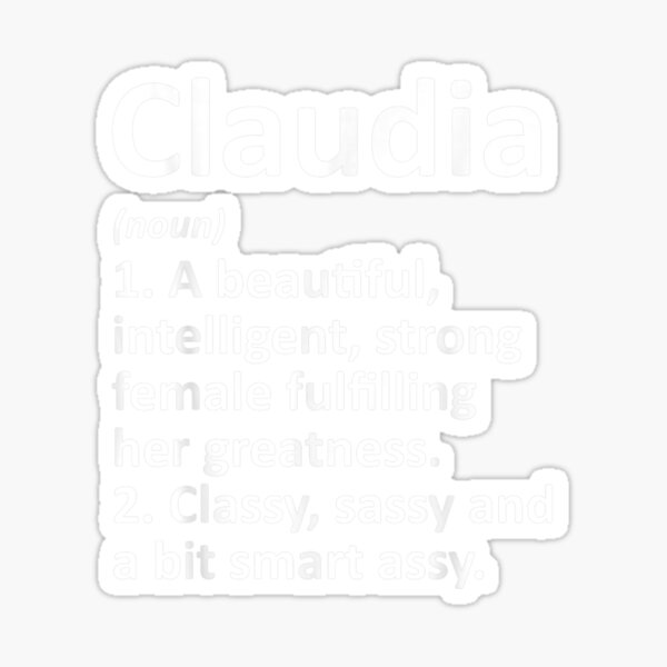 CLAUDIA Definition Personalized Name Funny Christmas Gift Sticker