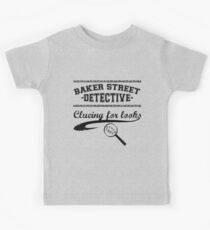 Baker Street Detective (Black) Kids Tee