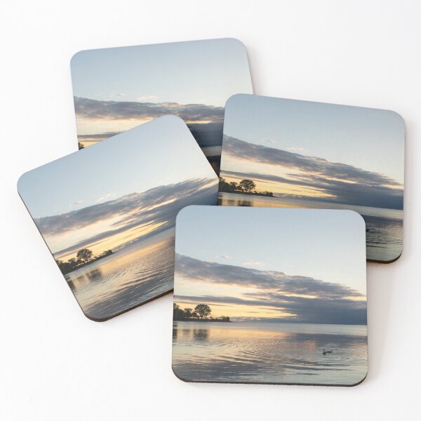 Item preview, Canada Geese Couple - Reflected Lakeside Daybreak designed and sold by Georgia Mizuleva.
