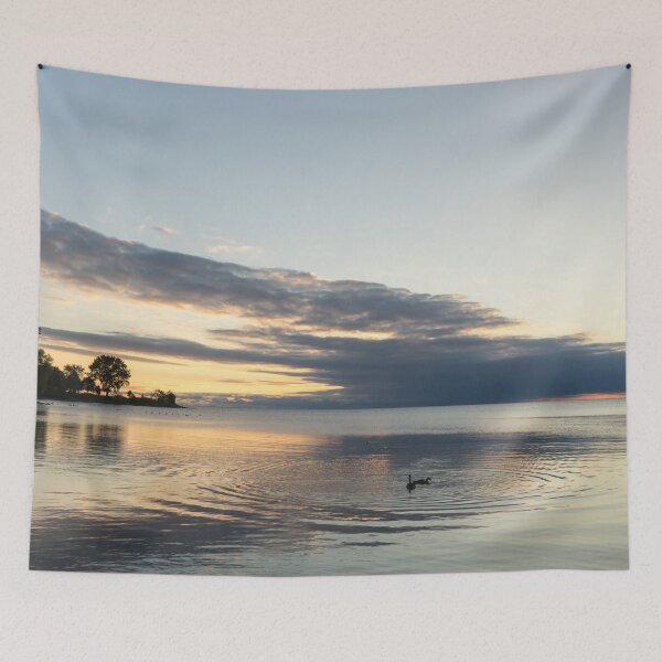 Item preview, Canada Geese Couple - Reflected Lakeside Daybreak designed and sold by Georgia Mizuleva.