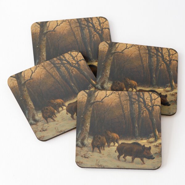 Item preview, Wild Boars in the Snow by Rosa Bonheur designed and sold by ramazis.