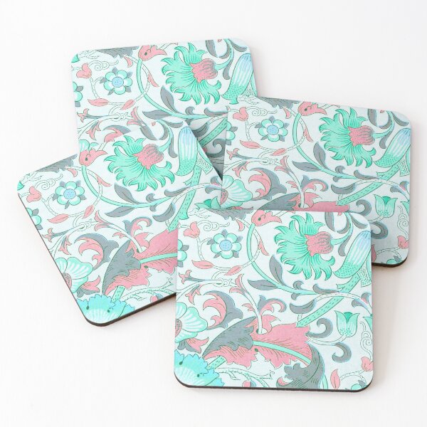 Item preview, Turquoise Pink Grey Floral Lodden Pattern designed and sold by fowons.