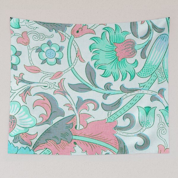 Item preview, Turquoise Pink Grey Floral Lodden Pattern designed and sold by fowons.