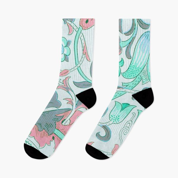 Item preview, Turquoise Pink Grey Floral Lodden Pattern designed and sold by fowons.