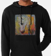 Weißes Pferd Leichter Hoodie